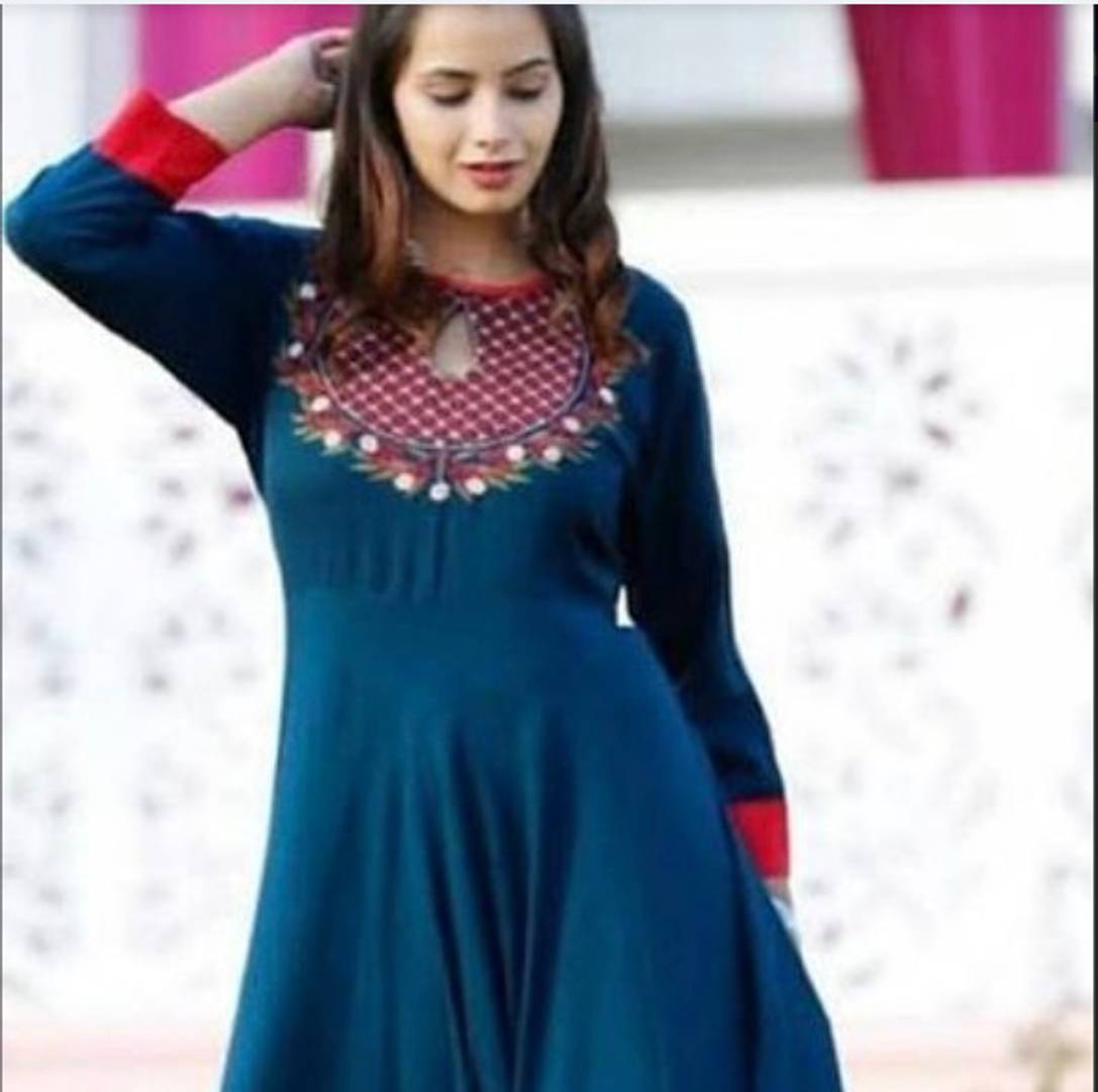 Strylish Gotta Aari Work Rayon Kurtas